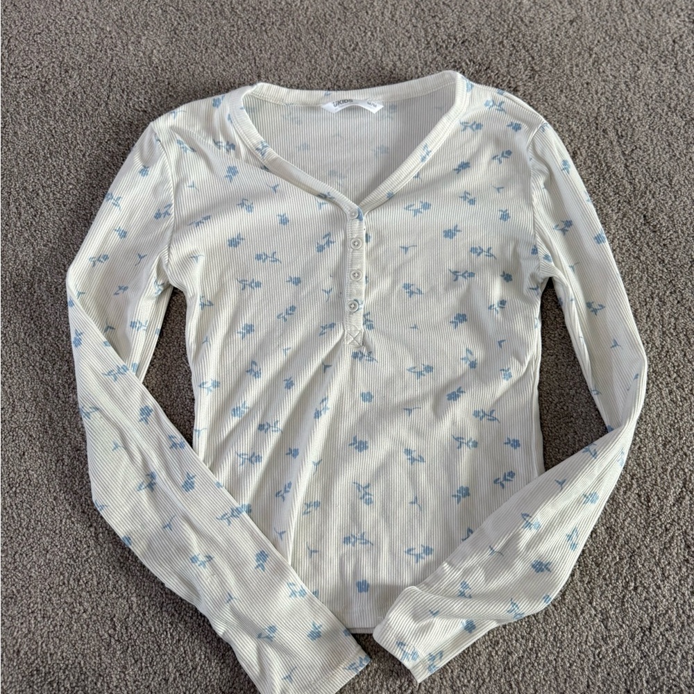 Floral Long Sleeve Pajama Top